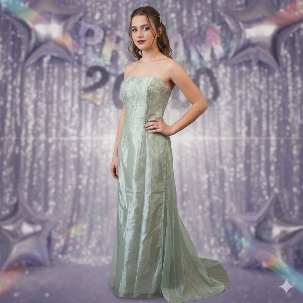 Scott McClintock Strapless Embellished Gown Formal Evening Dress Size 6 Y2K Prom
